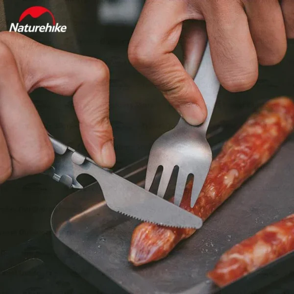 NATUREHIKE  Titanium Camping Utensils | Lightweight Cutlery - Image 2