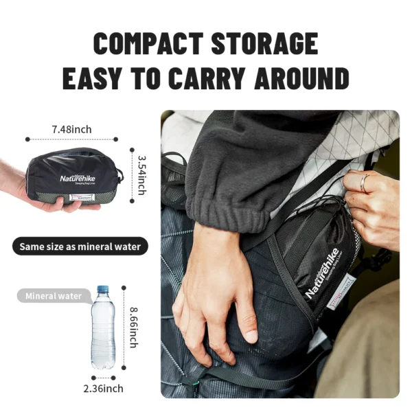 NATUREHIKE 0 Degree Down Sleeping Bag, Ultra-Light & Cozy - Image 3