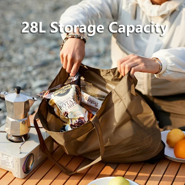 NATUREHIKE Folding Hiking Camp Gear Storage Bag  Multipurpose BROWN - Image 3