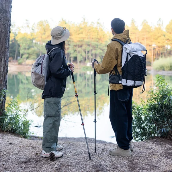 NATUREHIKE Sunny Snow Kids Trekking Poles, Ultralight Aluminum Hiking Sticks for Adults & Campers - Green - Image 2