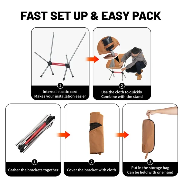NATUREHIKE Ultralight Camping Chair, Portable Folding for Hiking & Picnics - Image 4