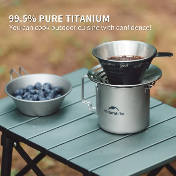 Naczynia kuchenne NATUREHIKE Titanium | Ultralekki zestaw turystyczny - obrazek 6