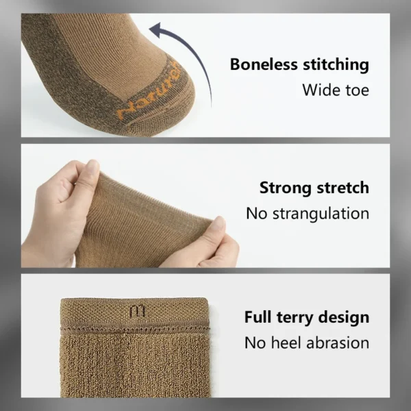 Chaussettes en laine mérinos NATUREHIKE | Randonnée, ski, hiver – Image 2