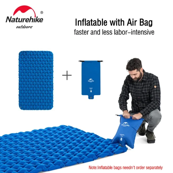  NATUREHIKE ultralight double air mattress for camping & travel - Image 4