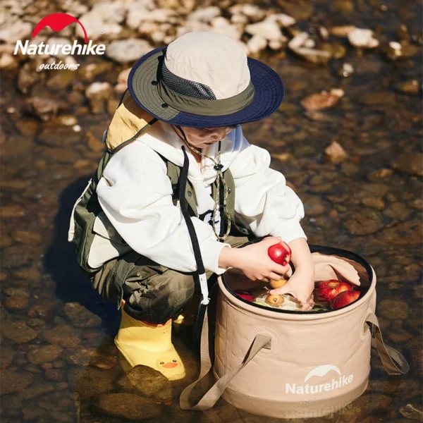 NATUREHIKE 10L/20L Collapsible Bucket, Folding Water Basin for Camping - Image 3