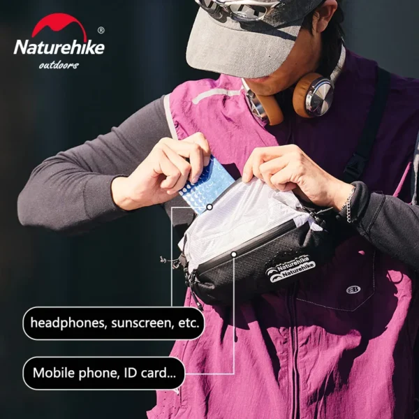 NATUREHIKE Hydrogen 5L Waterproof Chest Bag Hiking Travel - Image 4