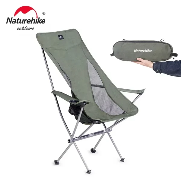 NATUREHIKE YL06 PLUS Надлегке складне туристичне крісло – З ВИСОКОЮ СПИНКОЮ