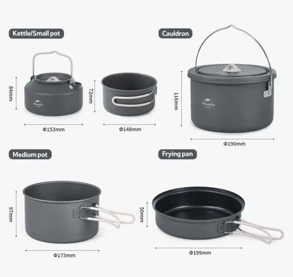 NATUREHIKE Aluminum Alloy Pots | Camping Cookware - Image 5