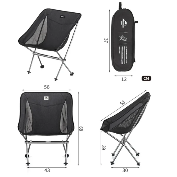 NATUREHIKE Star Moon Chair L04 Надлегкий портативний складаний стілець - Зображення 6