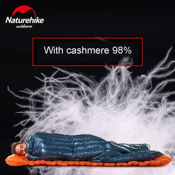  NATUREHIKE CW280 Ultralight Duck Down Sleeping Bag Winter Waterproof - Image 2