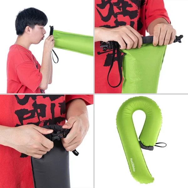  NATUREHIKE Inflatable Travel Pillow, U-Shaped Neck Support for Car & Airplane - Image 4