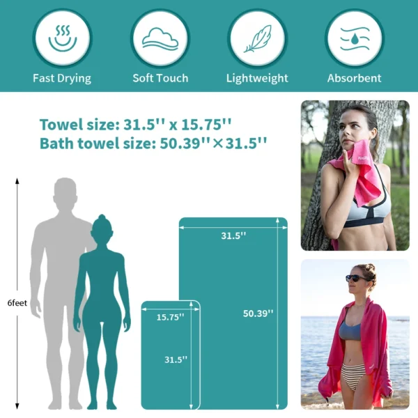 NATUREHIKE Quick Dry Towel | Travel & Beach Towels - Image 3