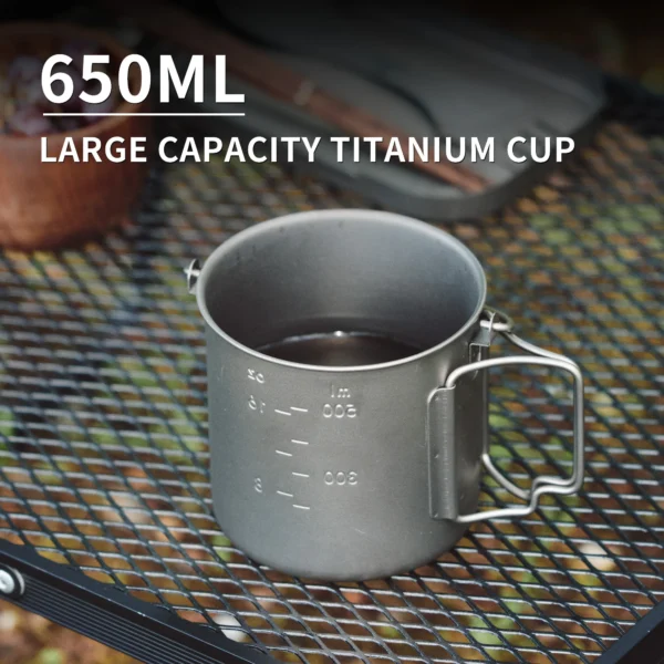Naczynia kuchenne NATUREHIKE Titanium | Ultralekki zestaw turystyczny - obrazek 4