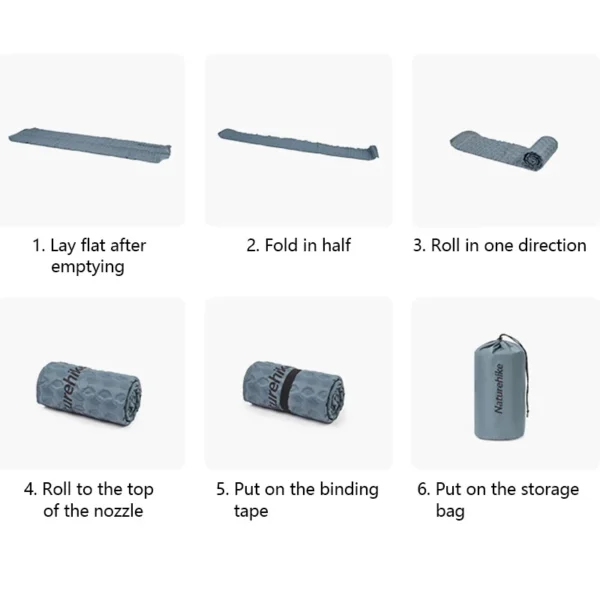 NATUREHIKE Fish Bone Sleeping Pad, Auto-Inflating Camp Mat, Ultralight - Image 5