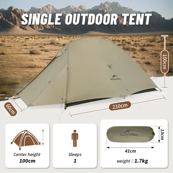 NATUREHIKE Ultralight Waterproof Backpacking Tent - Image 5