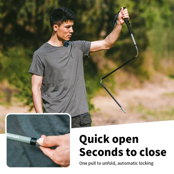 NATUREHIKE Air Terk EXT Folding Carbon Trekking Poles Hiking Sticks - Image 2