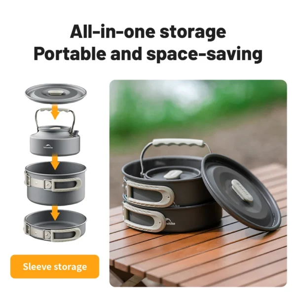 Batterie de cuisine de camping NATUREHIKE | équipement de randonnée – Image 2