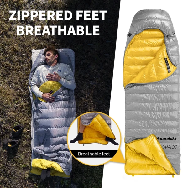  NATUREHIKE CW400/CW700 Sleeping Bag, Ultralight Down  Winter - Image 4