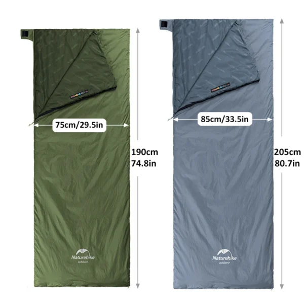  NATUREHIKE LW180 Ultralight Cotton Sleeping Bag - Image 5