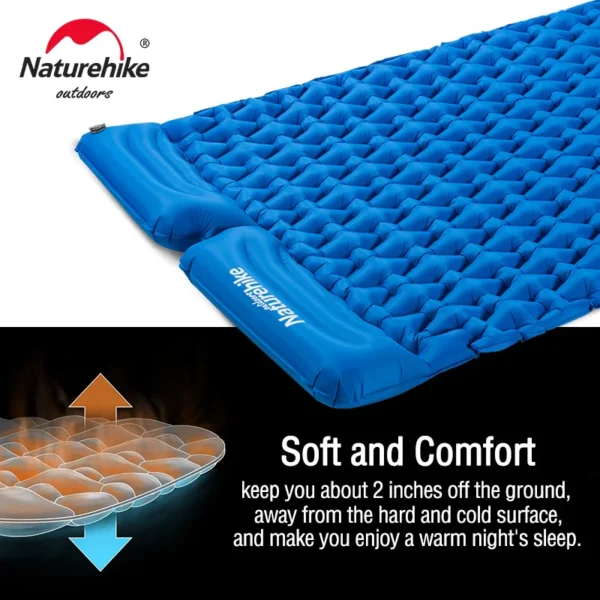  NATUREHIKE ultralight double air mattress for camping & travel - Image 5
