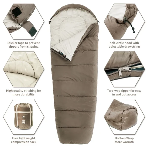  NATUREHIKE MJ300 Sleeping Bag -1℃ & MJ600 -12℃  Mummy - Image 4