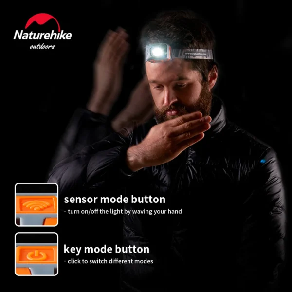 Čelovka NATUREHIKE Super Bright USB dobíjecí, žlutá - Image 3