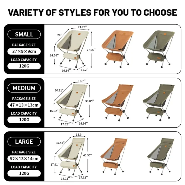 NATUREHIKE Ultralight Camping Chair, Portable Folding for Hiking & Picnics - Image 5