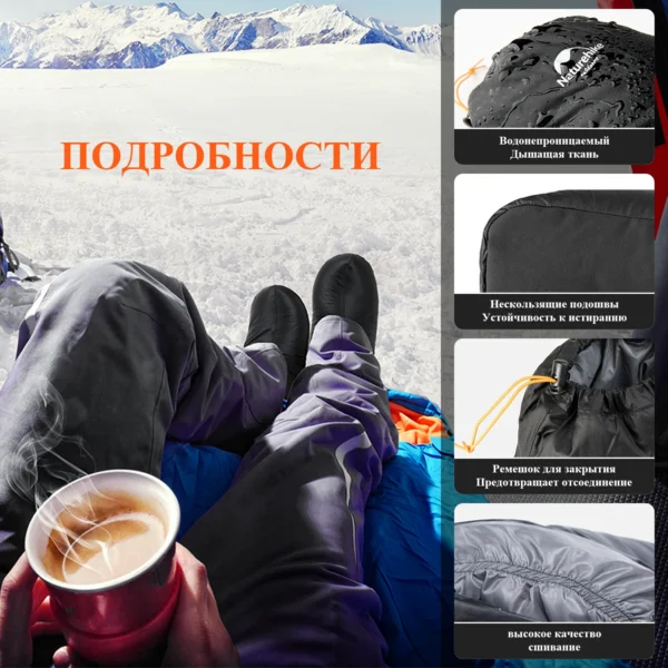 NATUREHIKE  Goose Down Booties | Winter Waterproof & Warm - Image 5