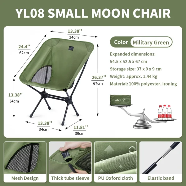 NATUREHIKE YL08 Moon Chair, Folding Camp & Hiking Chair | Breathable | Durable - Image 5