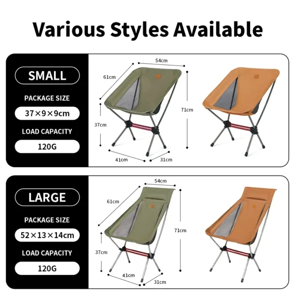 NATUREHIKE Moon Chair L01 L02 Ultralight, Folding Camp Chair - Image 5