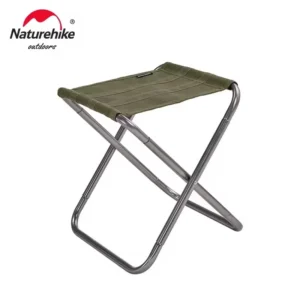 NATUREHIKE Lightweight Foldable Camping Stool - Black & Green