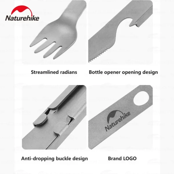NATUREHIKE  Titanium Camping Utensils | Lightweight Cutlery - Image 5