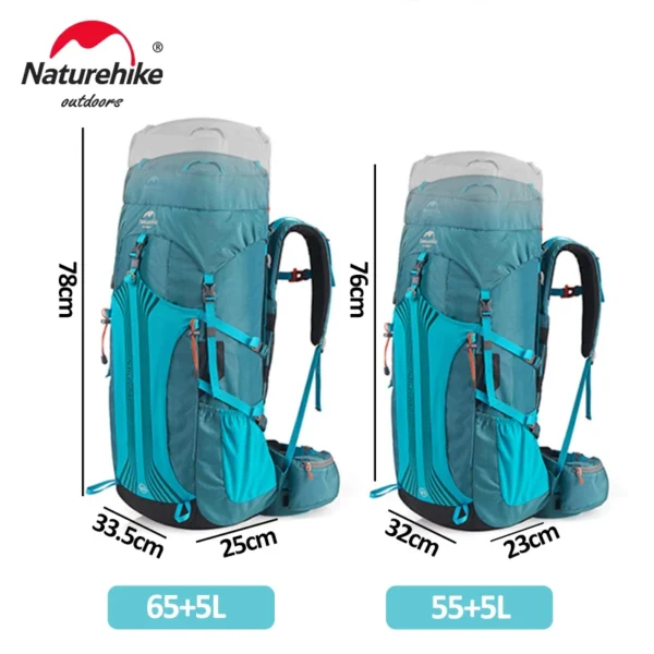 NATUREHIKE Cloud Path Rain Cover 55L Backpack Camping Hiking - Image 5