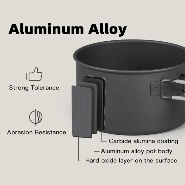 NATUREHIKE Aluminum Alloy Pots | Camping Cookware - Image 3
